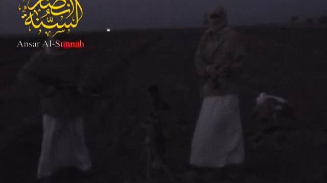 إطلاق قنبرتی هاون عیار (82) ملم علی رتل الإرهابيين الأمريكية فی کرکوک.
